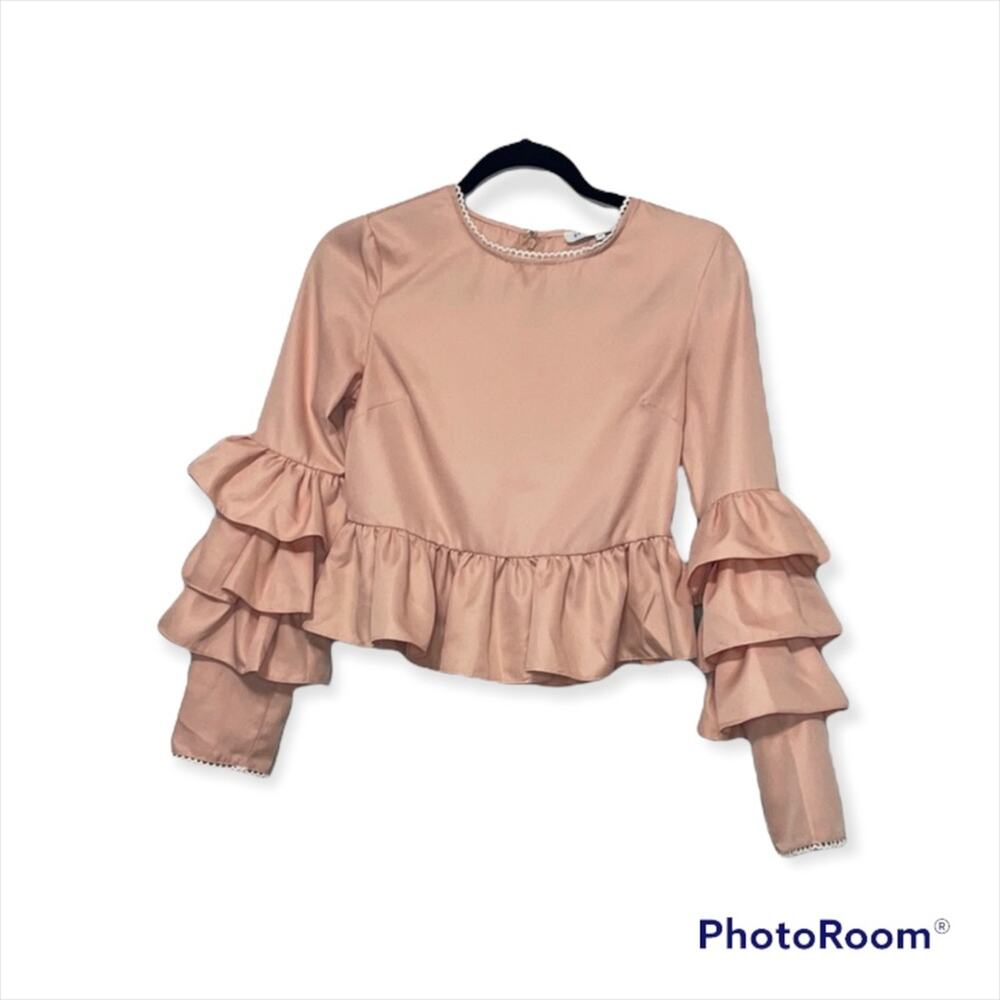 ENDLESS ROSE Tiered Ruffle Blouse Size XS